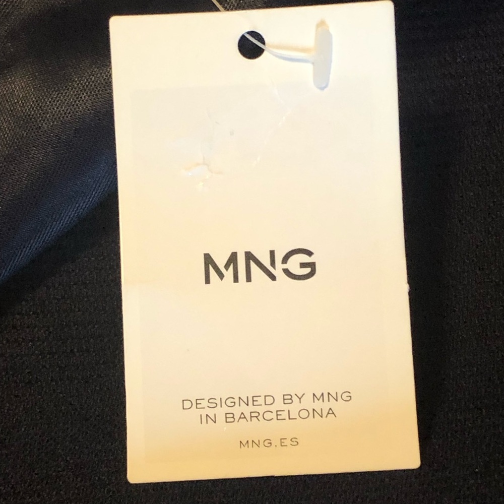 Mango Suit Navy Blue Sheath Corporate Dress Zips Lined Knee Length Size M/8 NEW - Picture 10 of 15